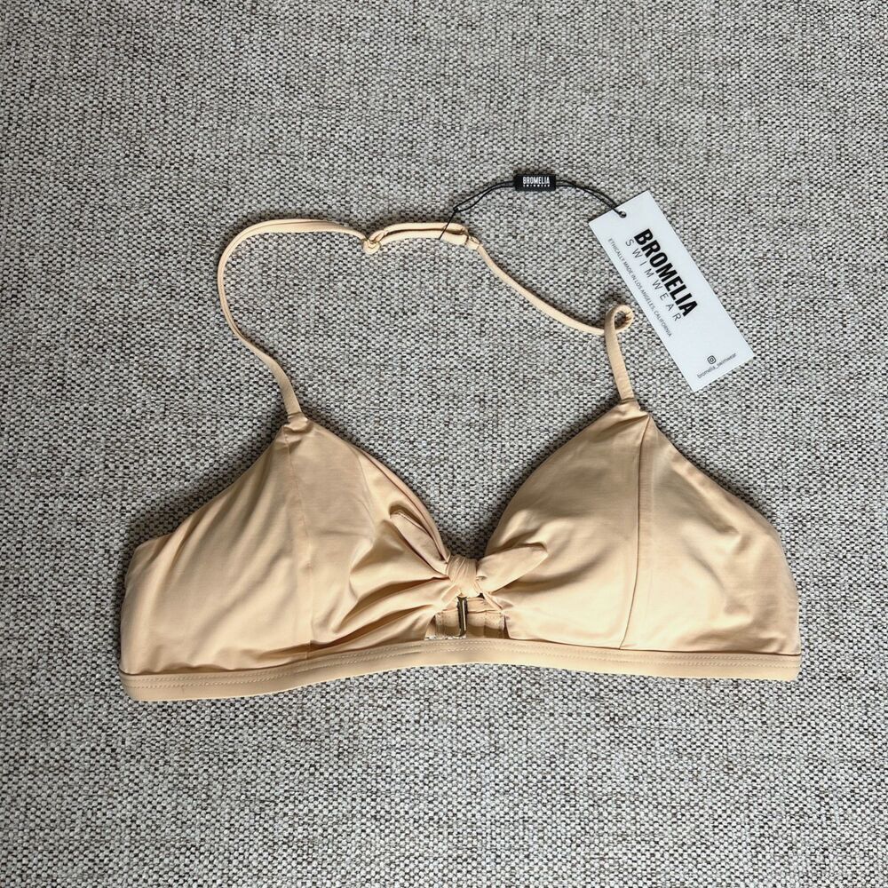 Bromelia Bikini Top Padded Beige Nude UV 50 Belo Horizonte Size XL NWT
